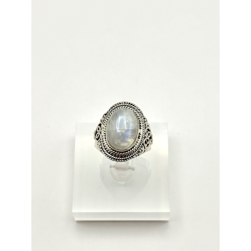 Moonstone Sterling Silver‎ Chunky Ring Size 8.75